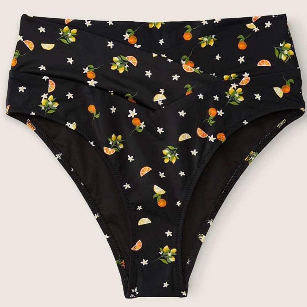 NWT Victorias Secret PINK Fruity Citrus Crossover High Waist Bikini Bottom